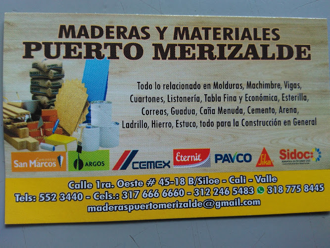 MADERAS Y MATERIALES PUERTO MERIZALDE - Ferretería en Cali